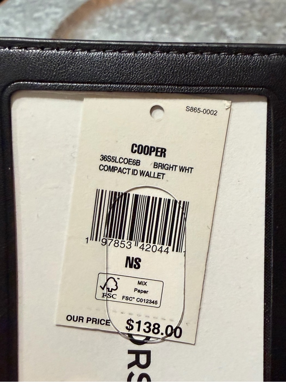 Michael Kors Cooper Compact ID White Bifold Wallet - Picture 4 of 4